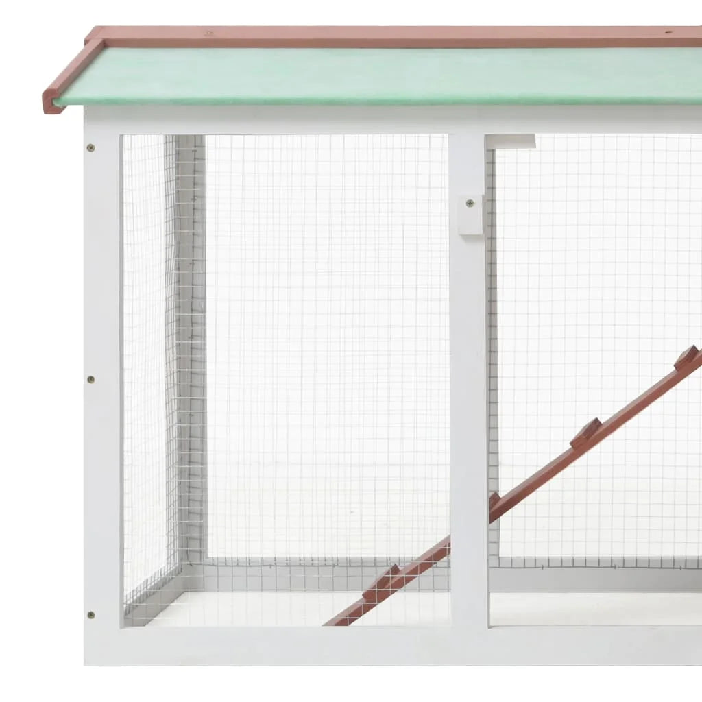 Weatherproof Rabbit, Guinea Pig Hutch Cage,140 x 46 x 85 cm