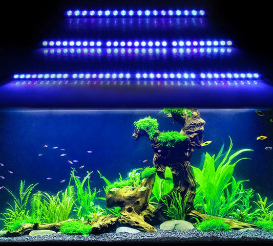 54W LED Aquarium Light Blue Underwater Lamp Aquariums Lighting Waterproof LED