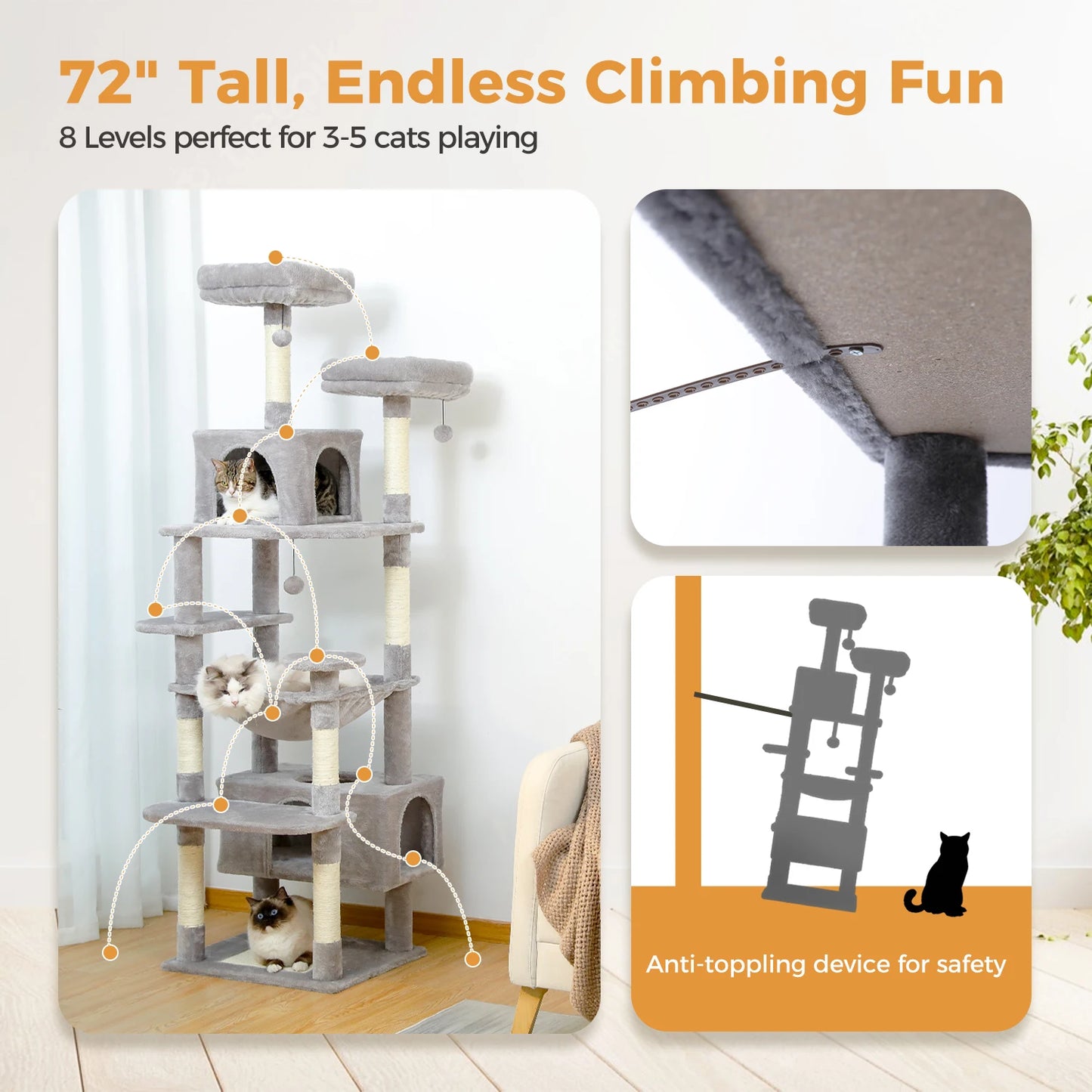 Large Cat Tree and Tower for Indoor