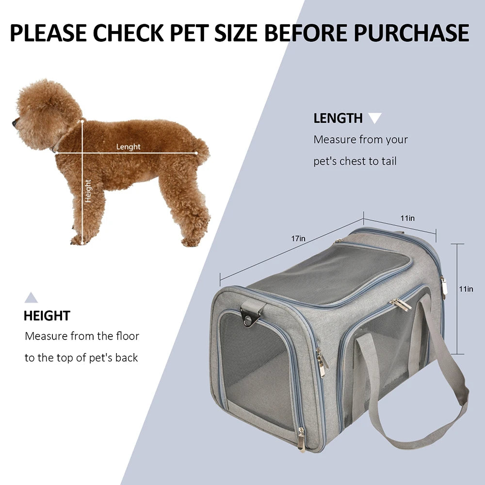 Pet Carrier Bag Soft Side Backpack Airline Approved