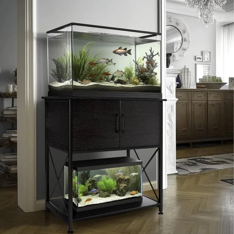 20-29 Gallon Fish Tank Stand with Cabinet Storage, for 20 Gallon Long Aquarium