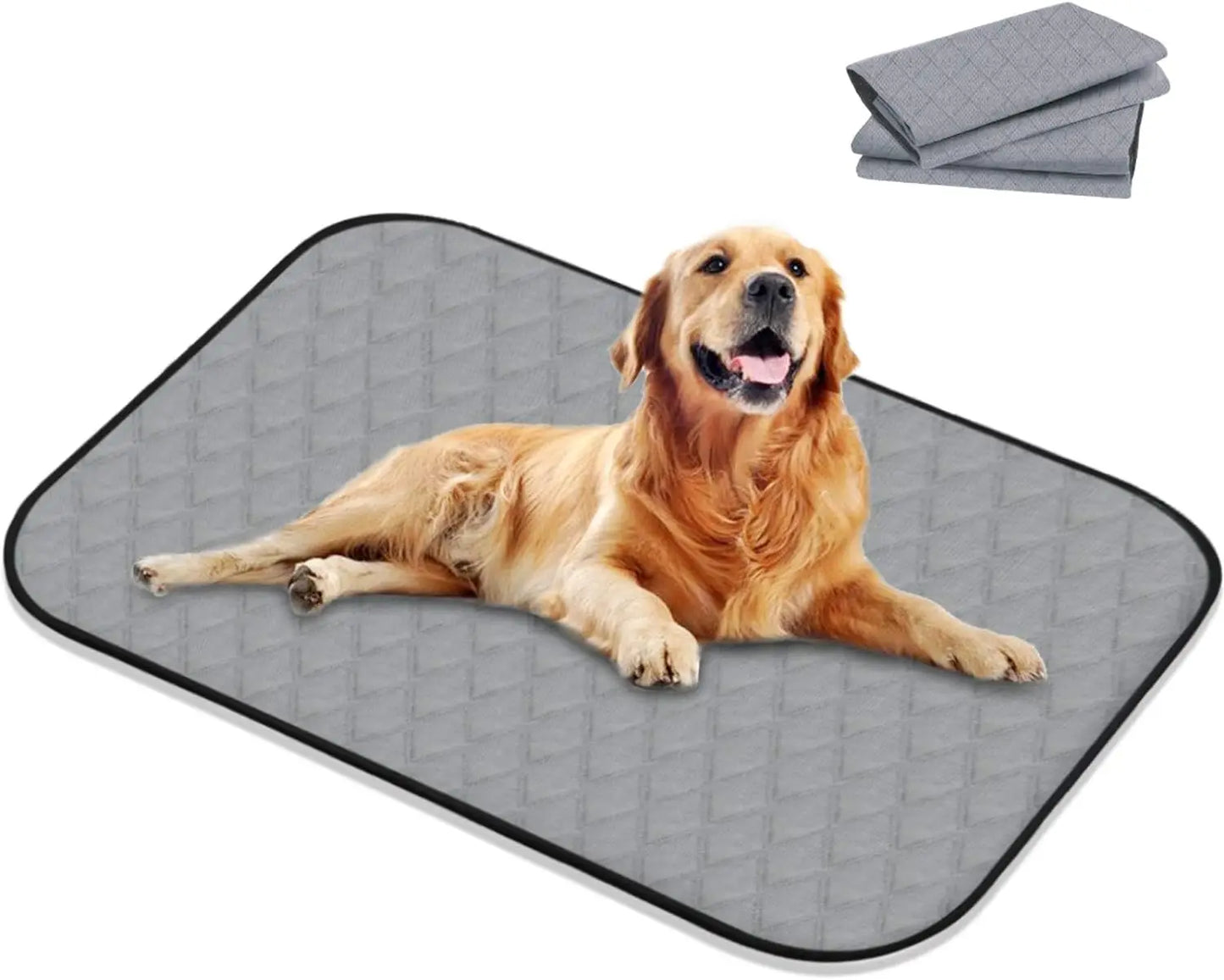 2Pcs Washable Dog Pads Reusable Puppy Pee Wee Training Pads Air permeable Non-Slip Leakproof Waterproof Odor Resistant