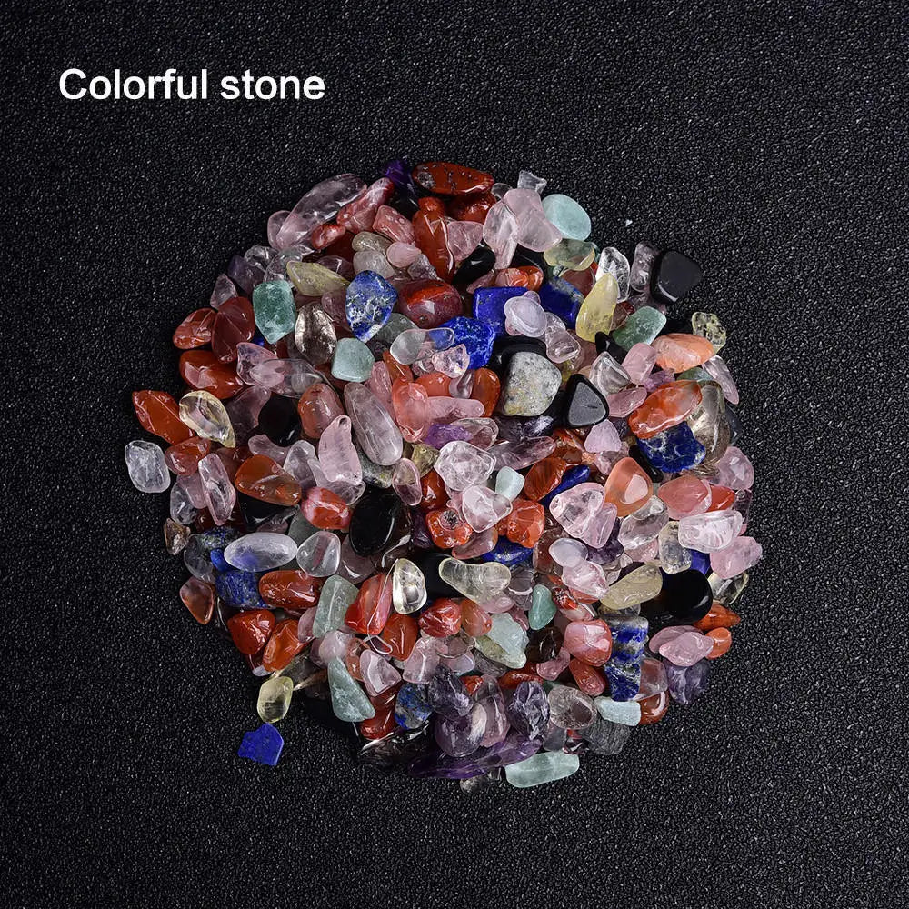 Natural Colorful Quartz Crystal Polished Tumbled Chip Stone Mineral Rock Healing Gravel Gemstone Home Aquarium Decor