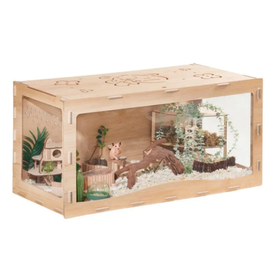 Wooden Hamster Cage Large Hamster Cage without Accessories Front-closing and Front-opening