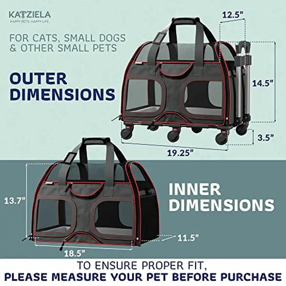 Airline Compliant Mesh Pet Carrier Small Dogs and Cats Breathable TSA Approved