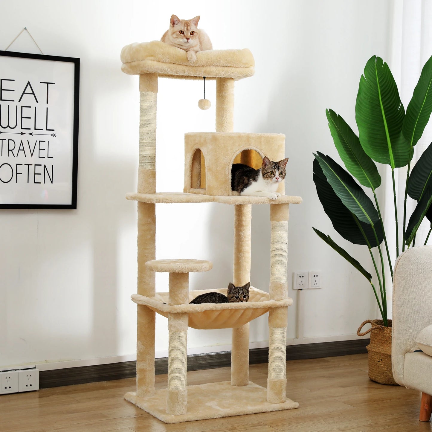 Tall Multi-Level Cat Tower