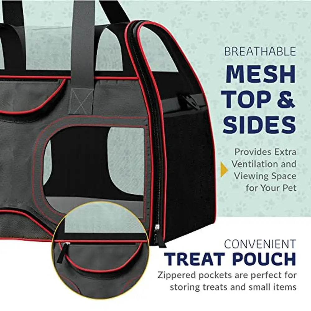 Airline Compliant Mesh Pet Carrier Small Dogs and Cats Breathable TSA Approved