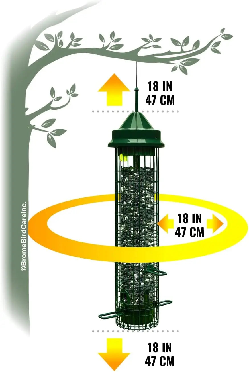 Squirrel Buster Classic Squirrel-proof Bird Feeder w/4 Feeding Ports, 2.4-pound Seed Capacity