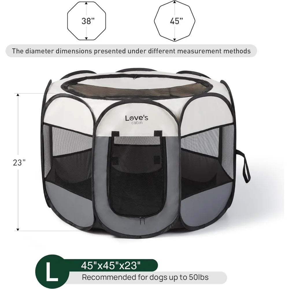 Pet Puppy Dog Playpen Tent Crates Cage Indoor/Outdoor