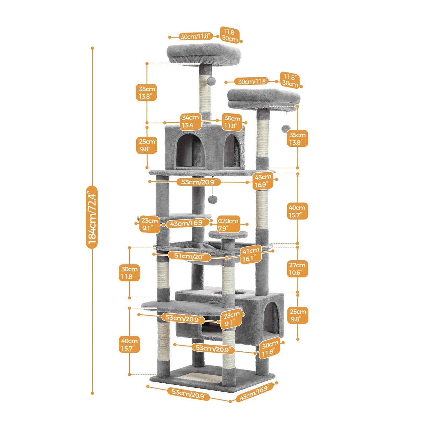 Large Cat Tree and Tower for Indoor