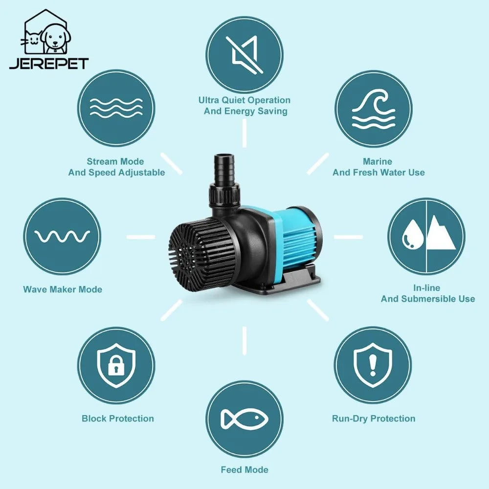 Submersible and Inline Return Pump for Fish Tank,Aquariums