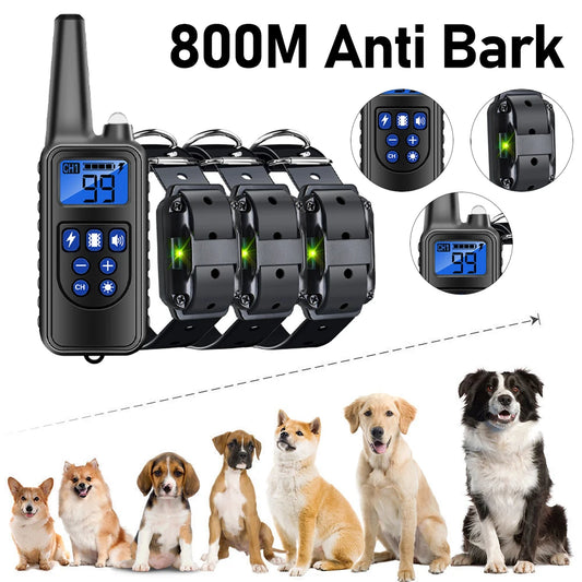 Anti Bark Electric Shock Collar Training Collar Rechargeable