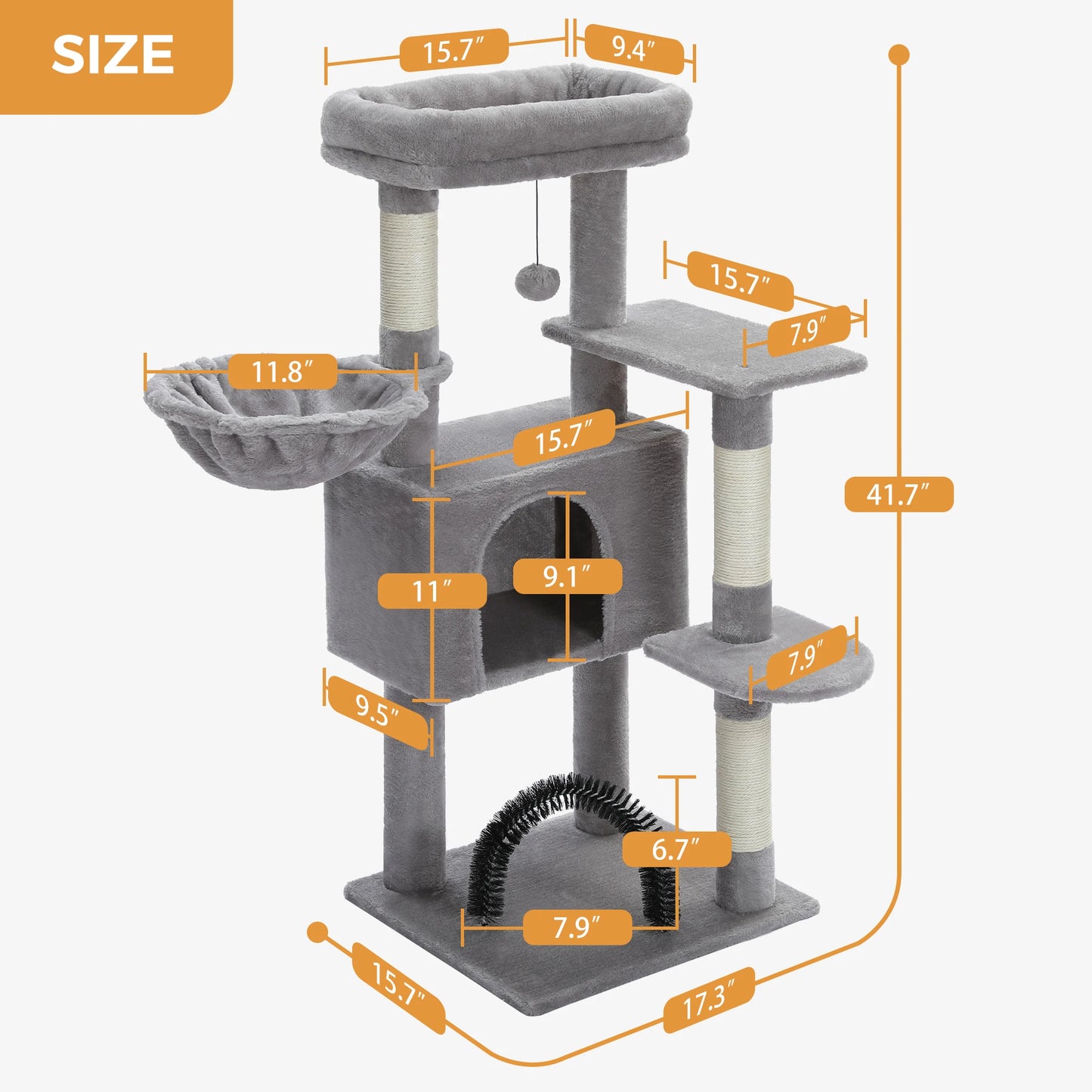 Cat Tree with Tower condo for Indoor Cats Cat with Sisal Scratching Posts