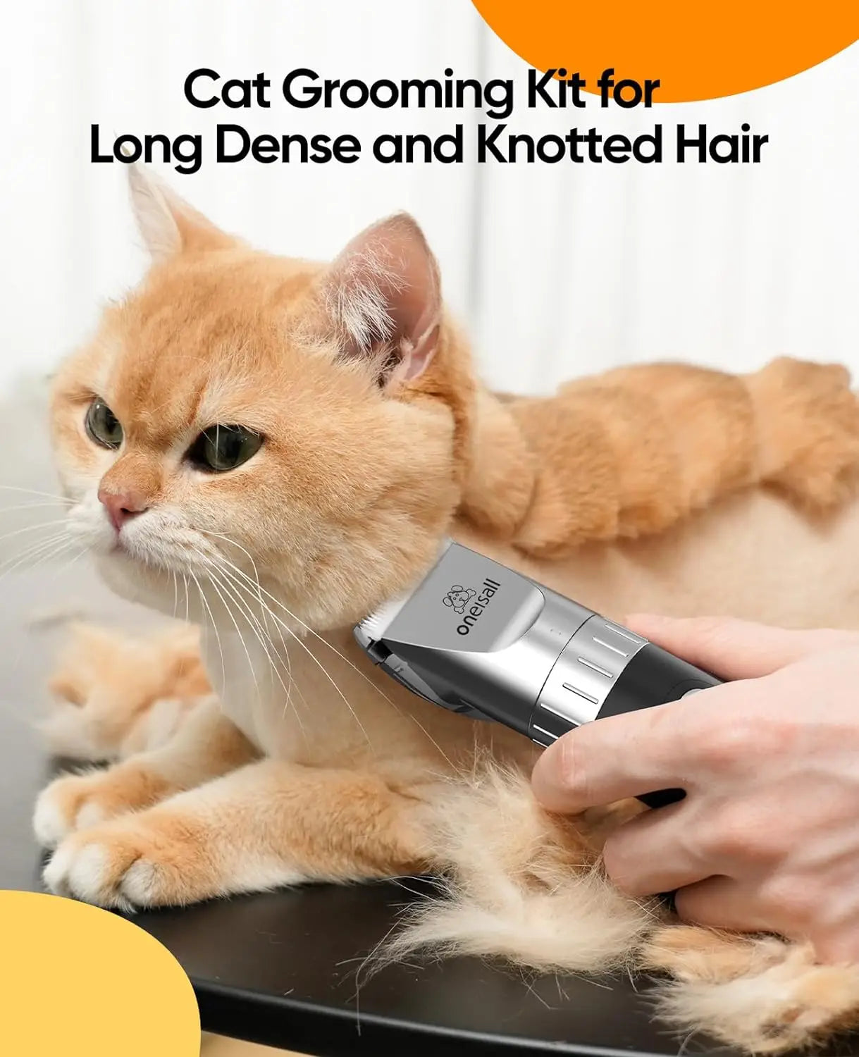 Cat Hair Trimmer Quiet Clippers for Matted Hair Cordless Grooming Kit