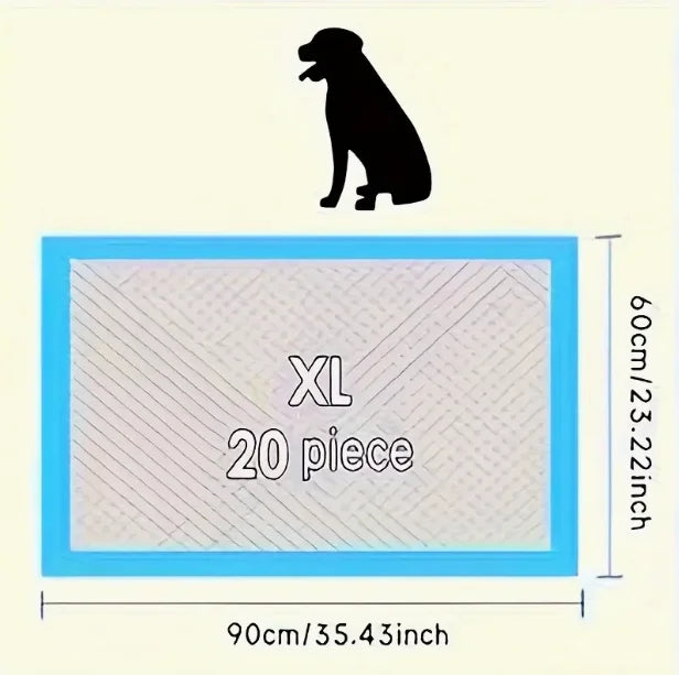 20 large pet pee pads, highly absorbent disposable puppy training pads