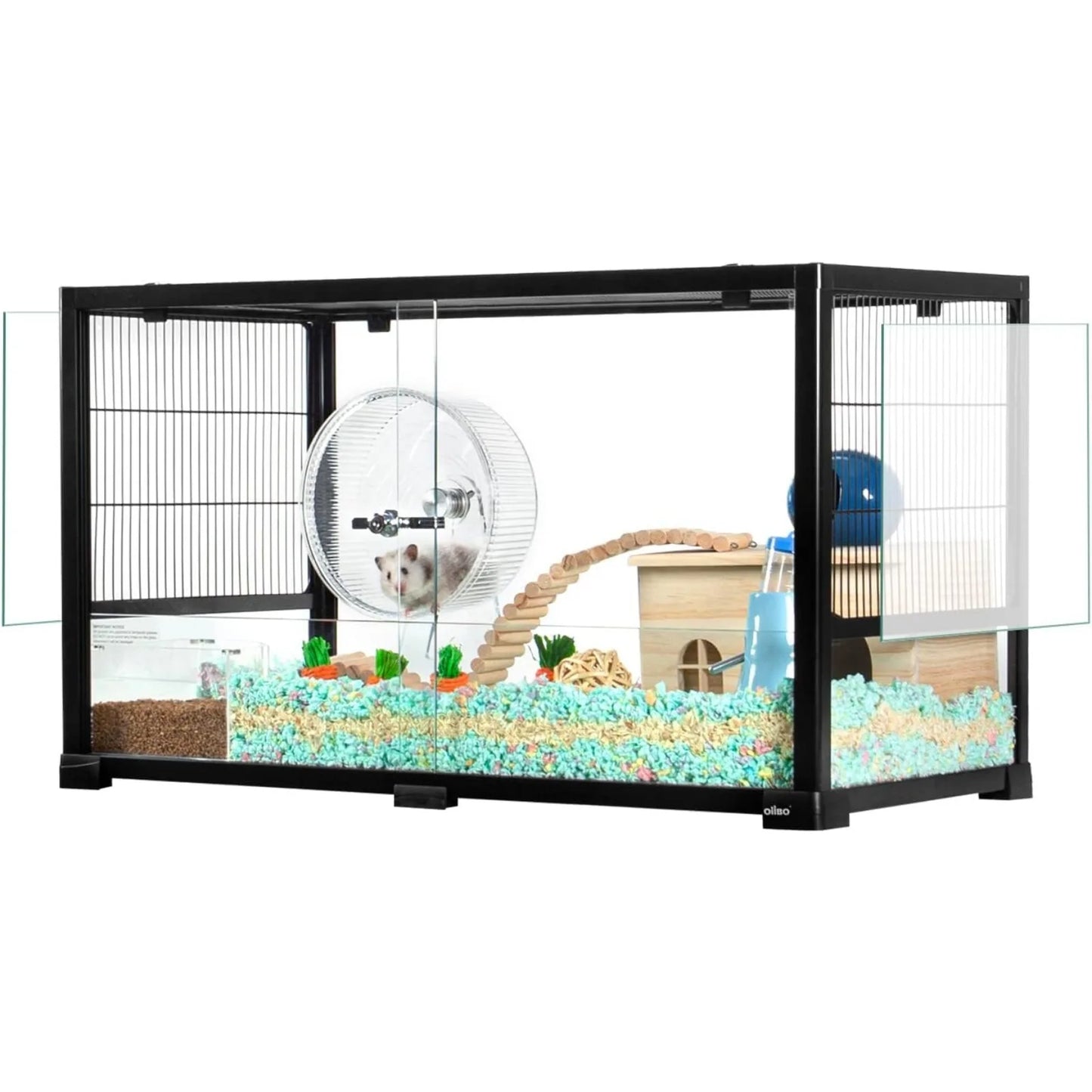 Glass Large Hamster Cage Habitat with Mesh and Glass Side