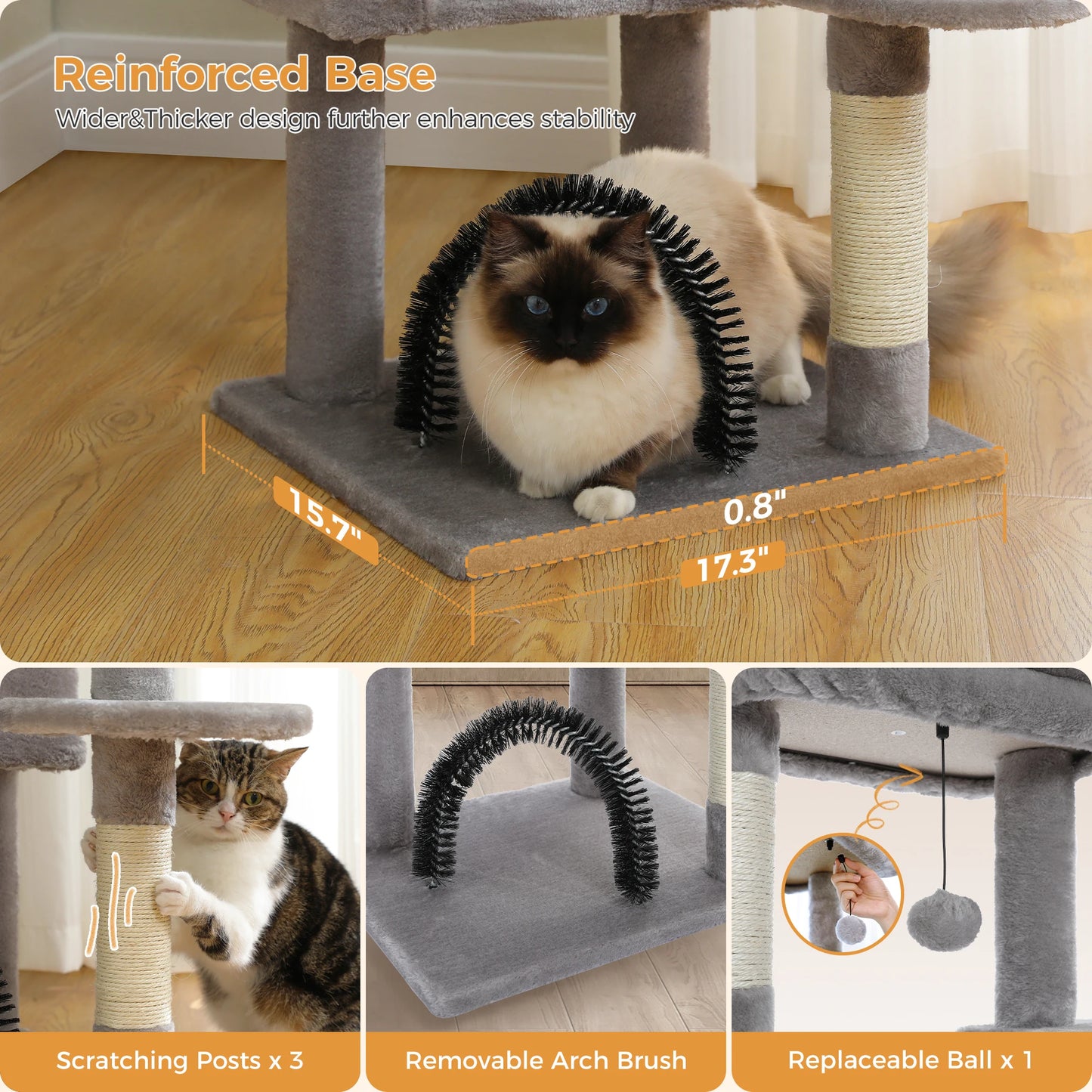 Cat Tree with Tower condo for Indoor Cats Cat with Sisal Scratching Posts