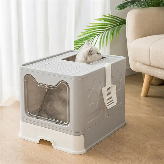 Front Entry Top Exit Cat Litter Tray Box