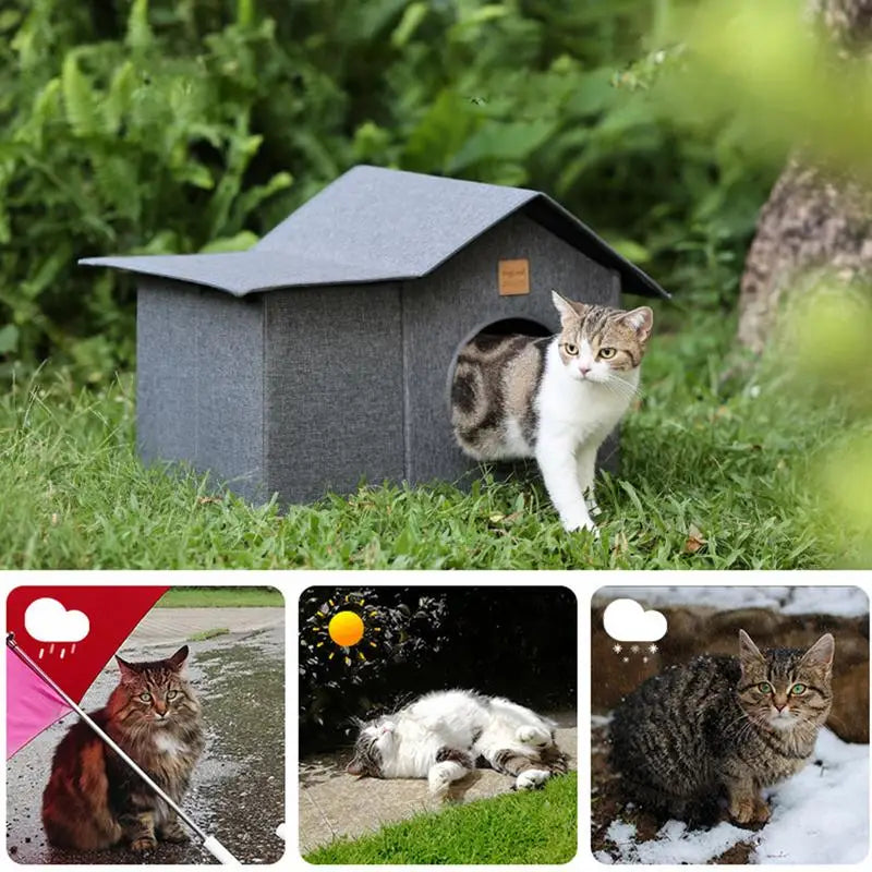 Outdoor Cat Houses Winter Warm Waterproof Insulated