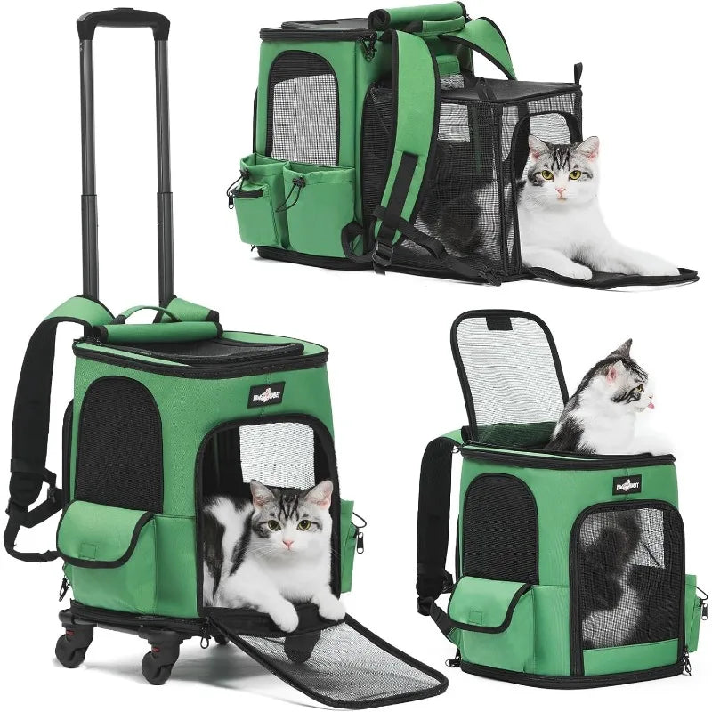 Cat Carrier Backpack with Wheels