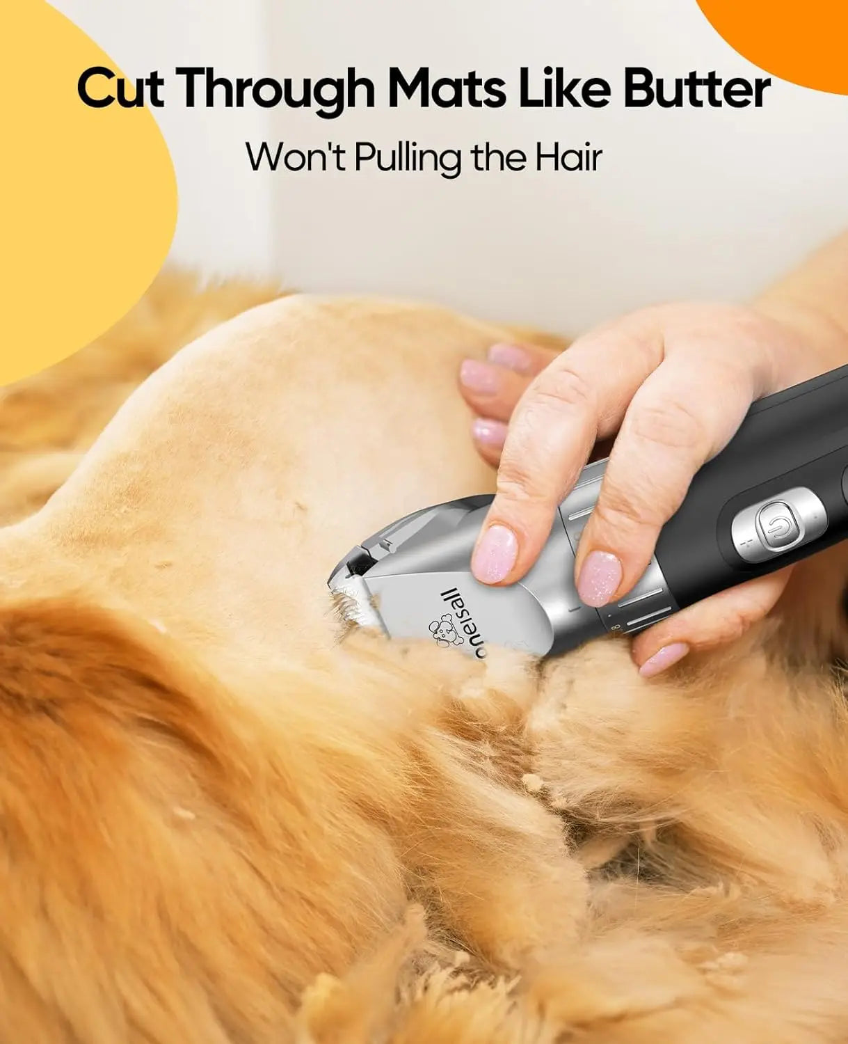 Cat Hair Trimmer Quiet Clippers for Matted Hair Cordless Grooming Kit