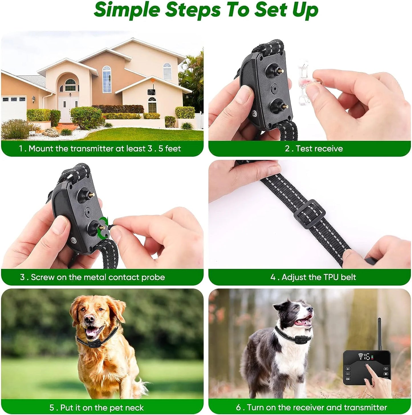 Wireless Dog Fence Electric for 2 Dogs