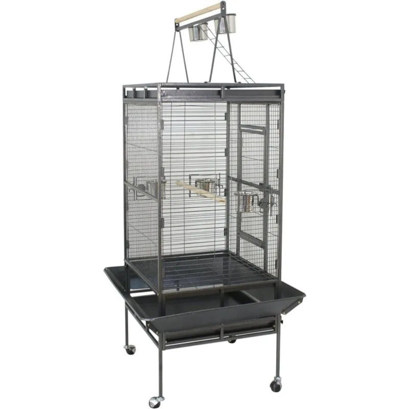 68-inch Large Bird Cage with Rolling Stand Parrot Chinchilla Finch Cage Cockatiel Cockatoo