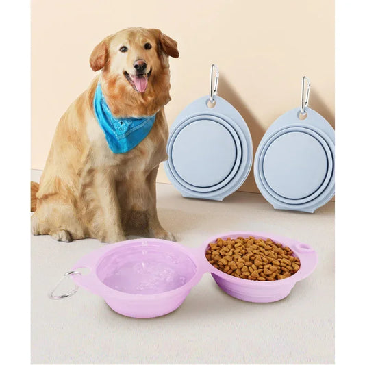 350ML Dog Travel Bowl Silicone Portable Pet Water Bowl Folding For Cat And Dog Bowl Food Feeder