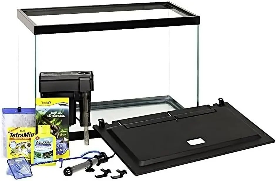 Aquarium 20 Gallon Fish Tank Kit, Includes LED Lighting and Decor