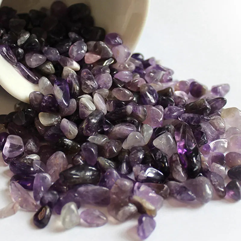 Purple Natural Dream Amethyst Quartz Crystal Chip Stone Polished Tumbled Gravel Aquarium Decor