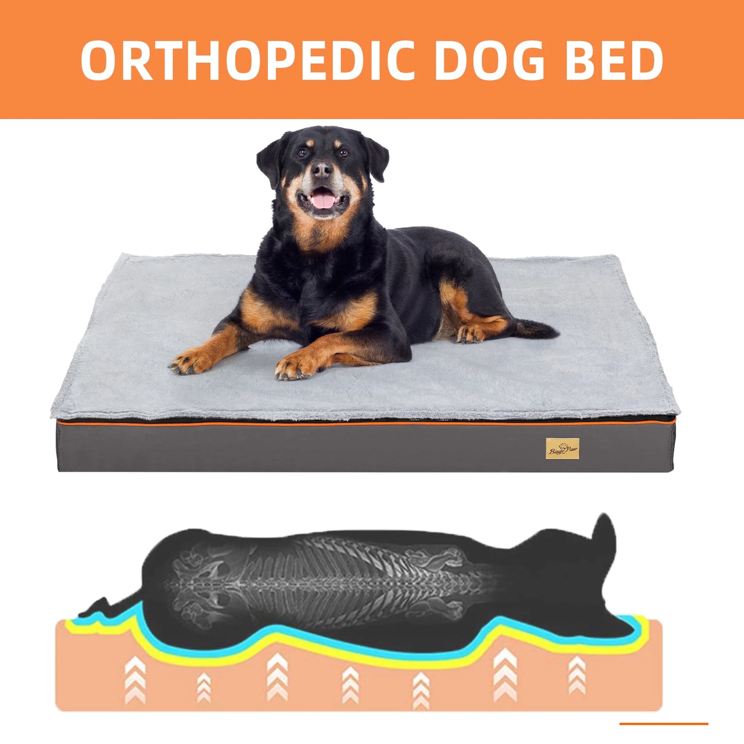 Waterproof Orthopedic Pet Bed Cushion for Indoor