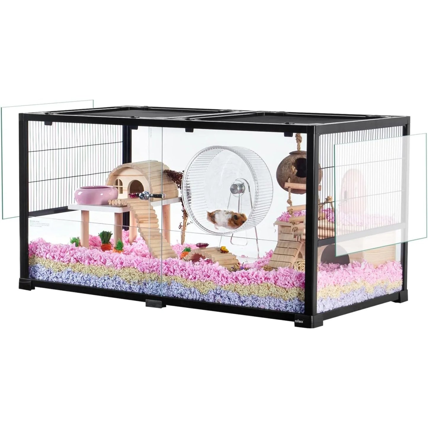 Glass Large Hamster Cage Habitat with Mesh and Glass Side