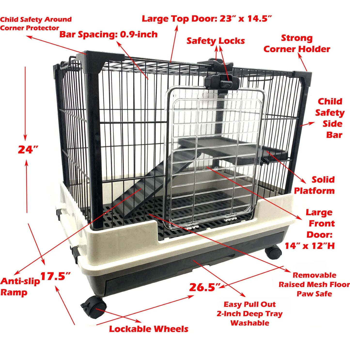 Guinea Pig Rabbit Bunny Ferret Kitten Rolling Cage