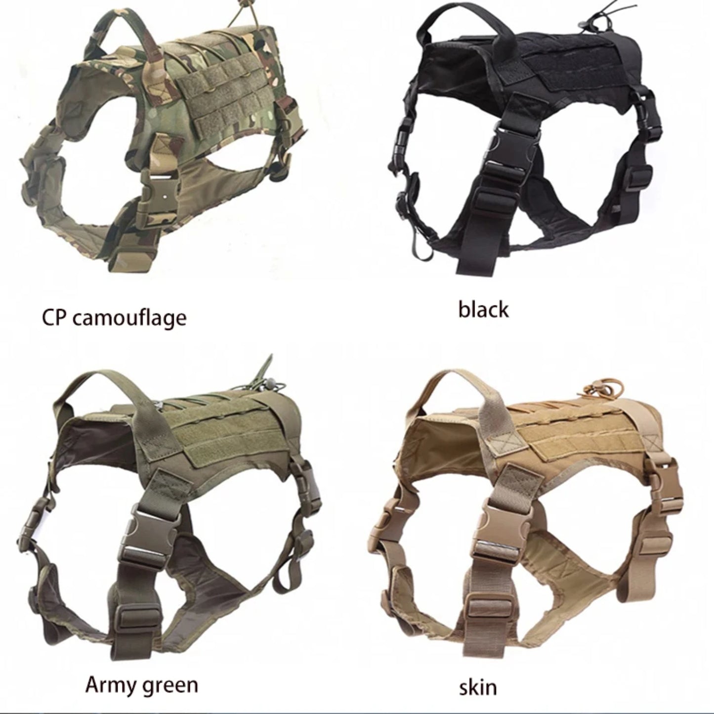 New Adjustable Tactical Military Dog Vest for Malinois and German Shepherd Training