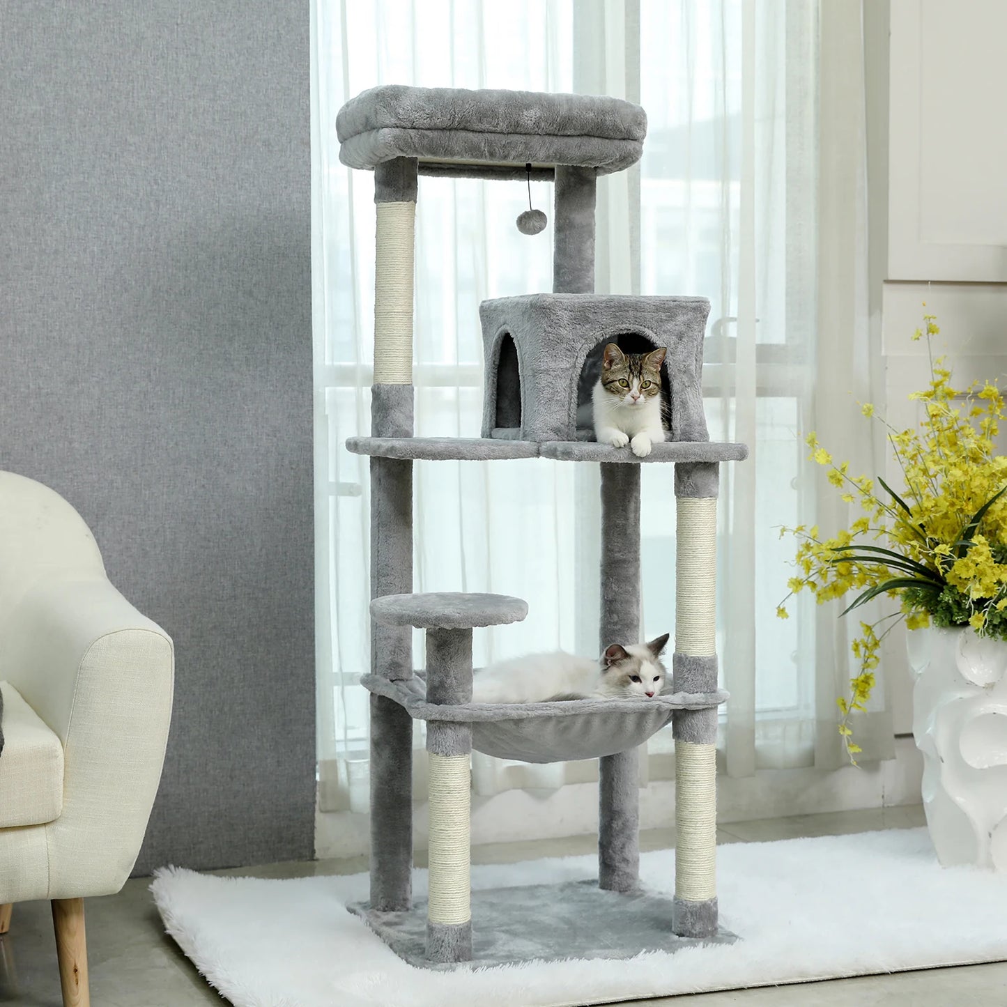 Tall Multi-Level Cat Tower