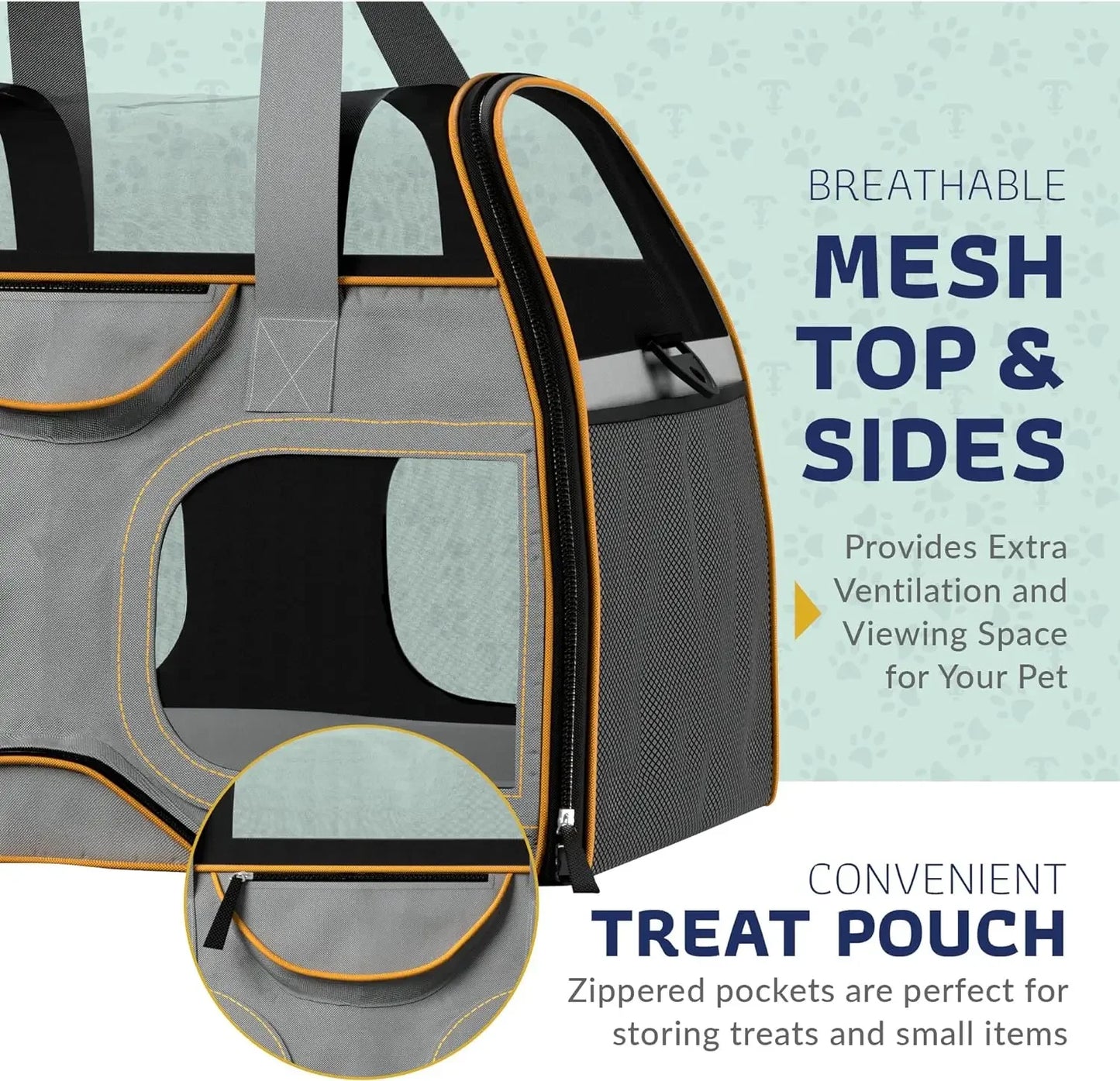 Rolling Pet Carrier - Airline Compliant with Removable Wheels - TSA Approved