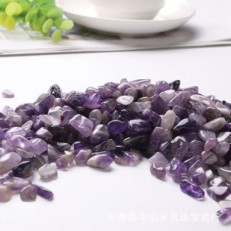 Purple Natural Dream Amethyst Quartz Crystal Chip Stone Polished Tumbled Gravel Aquarium Decor