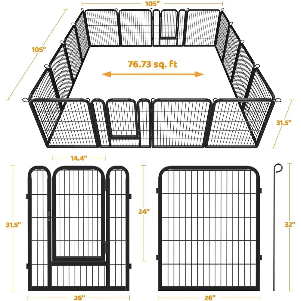 Dog Playpen for Large/Medium/Small Dogs Portable