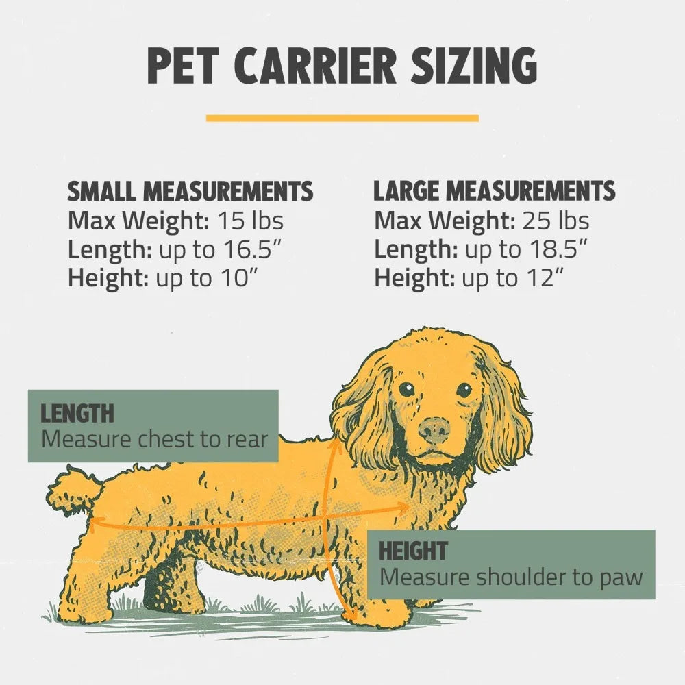 Airline-Compliant Pet Carrier | Includes Leash | Suitable for Pets up to 25lbs