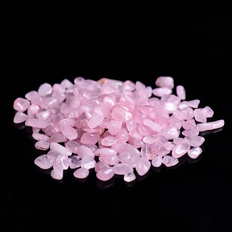 Natural Pink Rose Quartz Crystal Polished Tumbled Chip Stone Mineral Rock Aquarium Decor