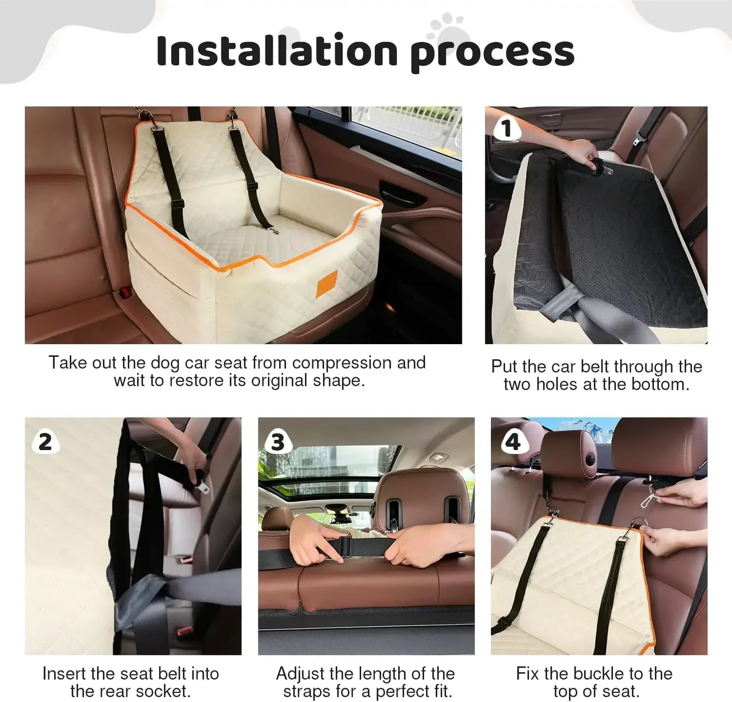 Dog Car Seat for Large/Medium Dog