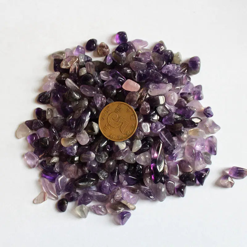 Purple Natural Dream Amethyst Quartz Crystal Chip Stone Polished Tumbled Gravel Aquarium Decor