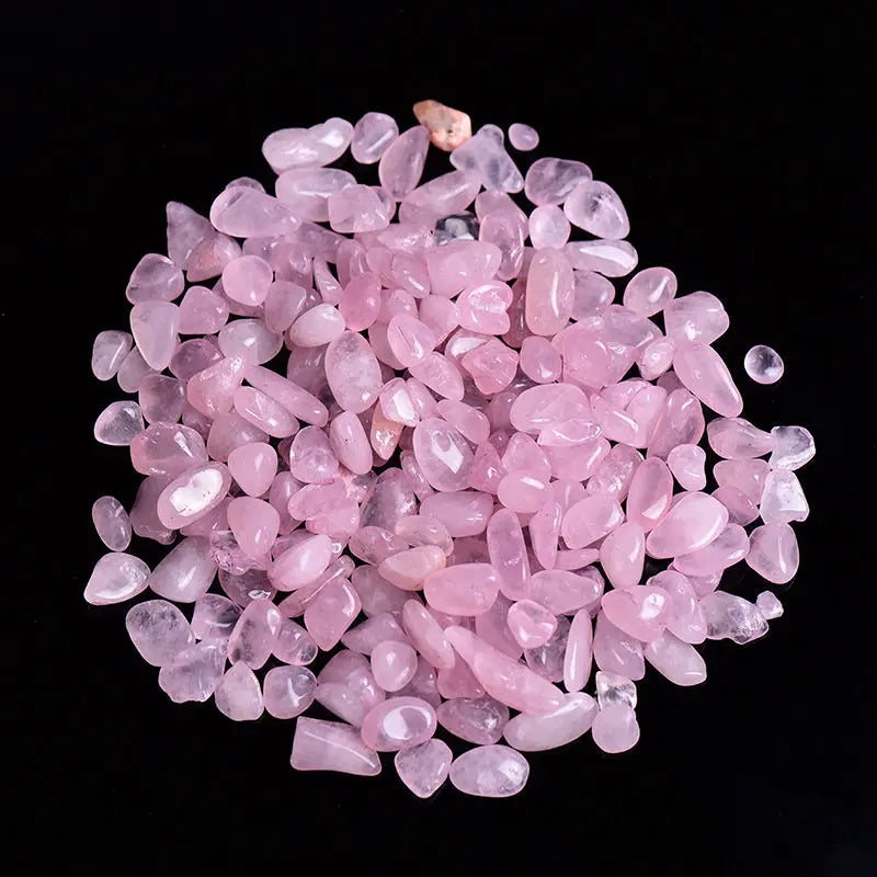 Natural Pink Rose Quartz Crystal Polished Tumbled Chip Stone Mineral Rock Aquarium Decor