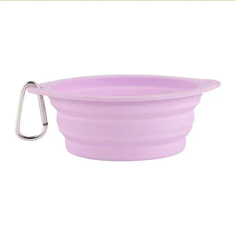 350ML Dog Travel Bowl Silicone Portable Pet Water Bowl Folding For Cat And Dog Bowl Food Feeder